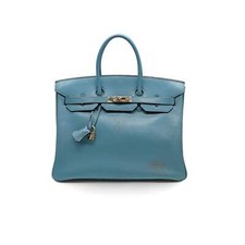 Jeans Hermès Birkin 35 blu Chevre