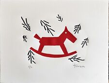 Giuliano Tomaino acquaforte calcografia "Italo" rosso nero  45x35 firmata