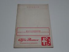 ALFA ROMEO GIULIA GT GTA SPIDER JUNIOR 1750 ISTRUZIONI PER LE RIPARAZIONI 1969