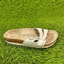Sandali Birkenstock Ibiza donna taglia 5 bianchi spiaggia passeggio outdoor due cinturini