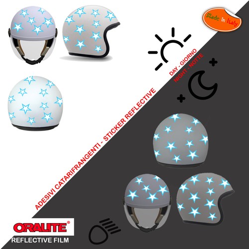 Adesivi casco rifrangenti