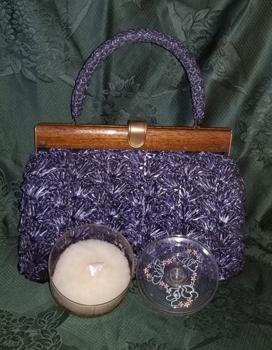 Borsa raffia intrecciata - raffia,