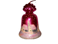 Candela campana di natale in cera decoro