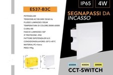 SEGNAPASSO SMD LED RETTANGOLARE IN VETRO MONTAGGIO A INCASSO 503E 4W CCT IP65