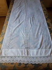 Tenda Singola In Cotone Ricamata A Mano Con Orlo In Pizzo