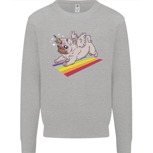 Unicorn pug dog lgbt felpa - unicorn,