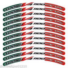 Aprilia Tuono V4 1100 Factory bandiera italiana cerchio ruota personalizzato stile grafico 2 