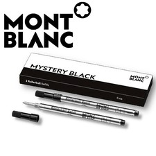 MontBlanc Rollerball penna a inchiostro refill mine F Mystery Black nero 2 pezzi