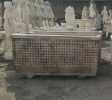 VASO RETTANGOLARE DA GIARDINO CASSETTA PER ESTERNO IN CEMENTO MARMO E PIETRA 