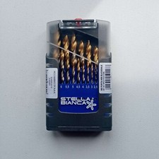 Stella Bianca set 19 punte elicoidali HSS Cobalto 8% DIN 338 con imbocco a gradi