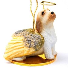 Figurina D'Angelo Ornamentale Petit Basset Griffon Vendéen Dipinta A Mano