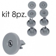 kit 8 Ruote Cestello lavastoviglie inferiori Electrolux Rex Aeg techna