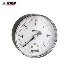 Manometro in ABS ad attacco posteriore da Ø 1/4'' 0-6 BAR - ICMA