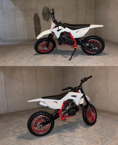 Dirt bike bianca/rossa/nera