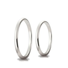 Coppia di fedine in oro bianco