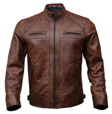 Giacca pelle moto biker stile