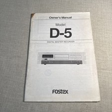 Fostex D-5 D5 Digital Master