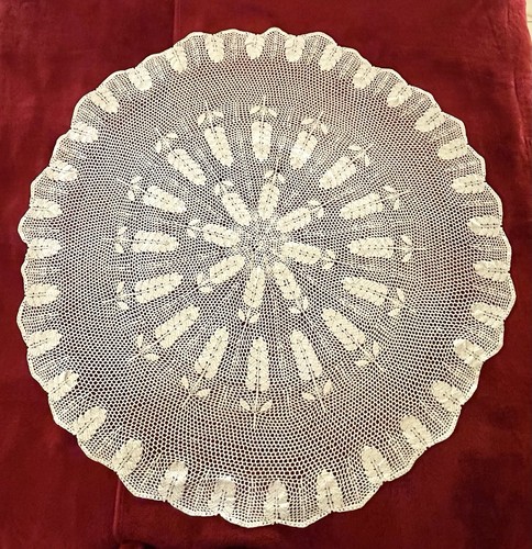 Vintage tappeto rotondo - tappeto, cotone