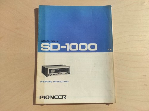 Pioneer 1000 istruzioni - pioneer, sd-1000