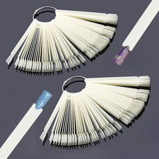 100 Pezzi Nail Art Stick Colore Display Fan Espositore Ventaglio per Unghie Fint