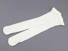  Collant in pizzo bianco per