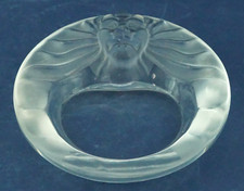 Lalique Posacenere vetro cristallo testa leone bassorilievo Deco Francia 1900