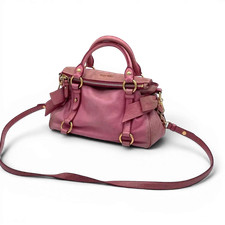 Miu Miu Vitello Lux Mini Bow