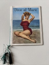 CALENDARIETTO DA BARBIERE DIVE AL MARE 1957 SOPHIA LOREN GRACE KELLY -AVELLINO-