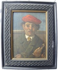 Ritratto IMMAGINARIO di Claude MONET (Parigi 1840 – Giverny 1926) Olio su tavola