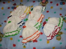 Cappellino fatto a mano uncinetto per bimba baby cotone bordo color