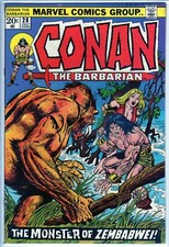 CONAN THE BARBARIAN  #28 - MARVEL 1973 - VF (8.0) - BAGGED  BOARDED