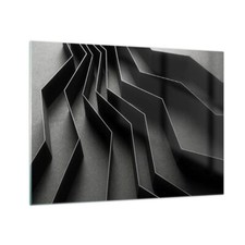 Quadro su Vetro 70x50cm 3D Labirinto Moderno Stampe Immagini Moderni Murale