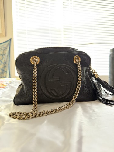 Black gucci soho pebbled - gucci,
