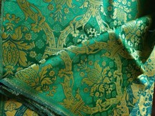 Broccato di seta cardo reale verde