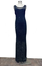 abito nero sexy rete vdp donna