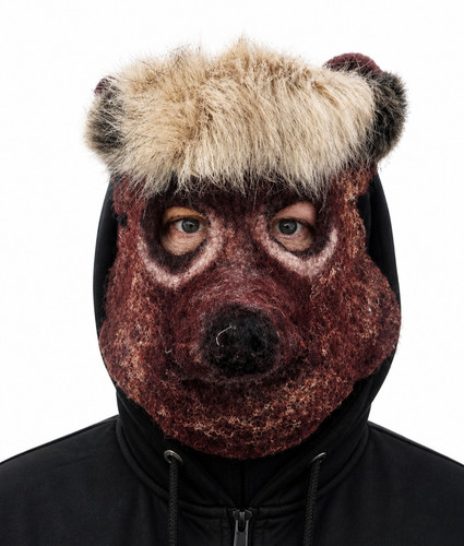 Maschera orso feltro - maschera, in