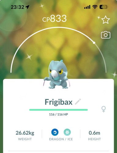Shiny frigibax pokemon gen9 - pokemon, go
