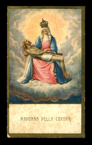 Santino holy card - card, madonna