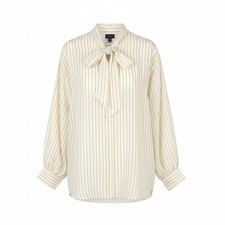 Gant Silk Pinstripe Bow Donna