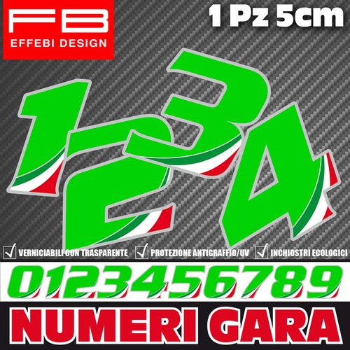 Adesivi stickers numeri gara - numeri,