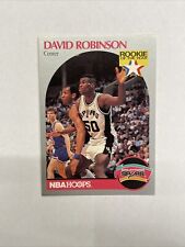 David Robinson card Rookie sticker HOOPS 1990-91 nuova originale 100% come nuova!