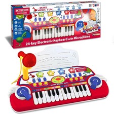 TASTIERA DIGITALE AVANZATA A 24 TASTI CON MICROFONO PER BAMBINI BONTEMPI 122932