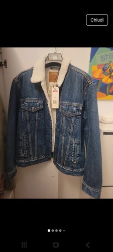 Giubbino jeans levi con pelo - con,