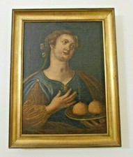 Catania Antico dipinto olio tela  raffigurante immagine SANTA  AGATA XVII sec.