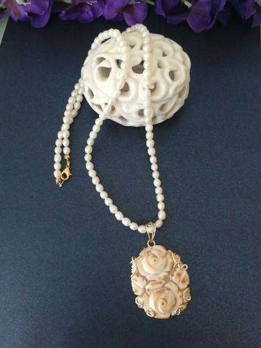 Collana antica perle con - in,