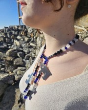 Collana Cani  vari materiali perle perline materiale plastico con scatola       