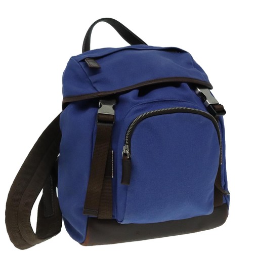 Zaino prada tela blu originale - zaino,