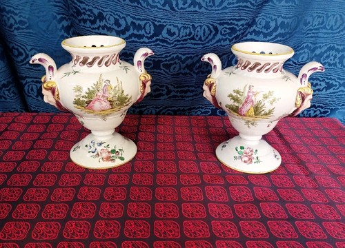 Coppia antichi vasi ceramica - vasi,