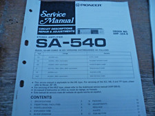 Pioneer SA-540 Series Amplificatore Manuale di servizio