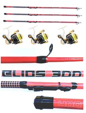 Kit 3 Canne 3Mt Bolognese + Mulinelli Trota Lago Pesca Galleggiante Mare Lago EH